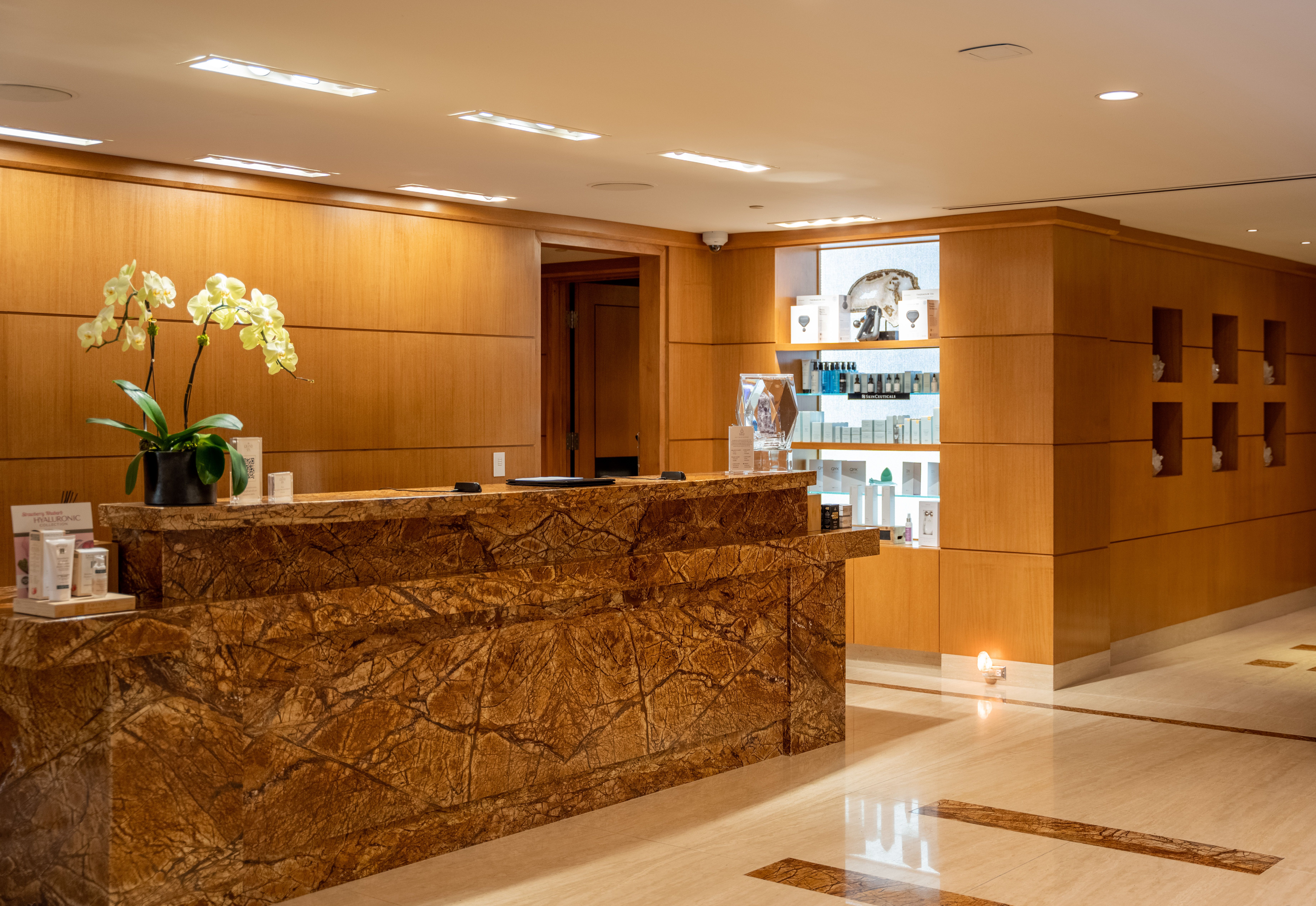 Spa reception area