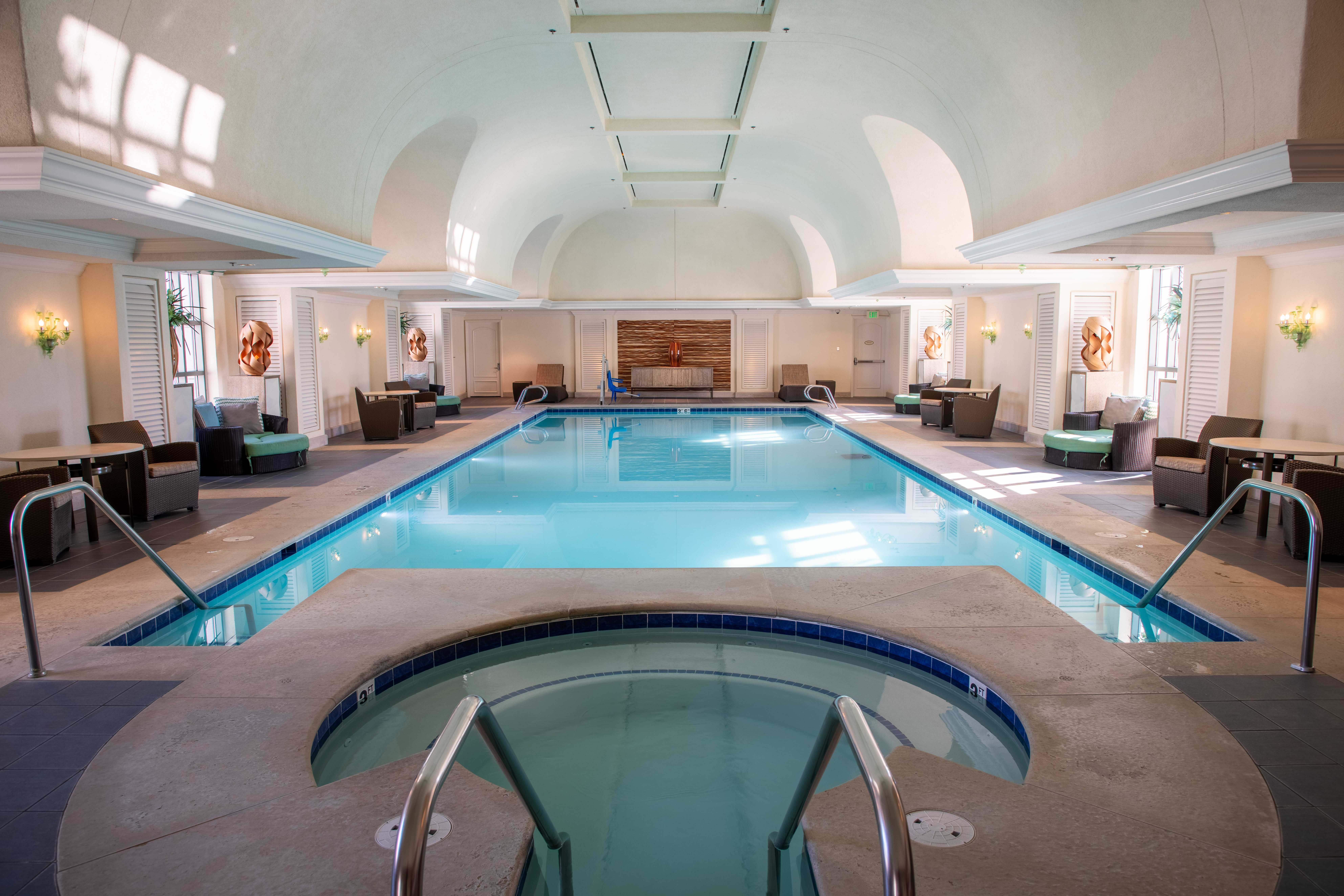 Indoor pool and hot tub