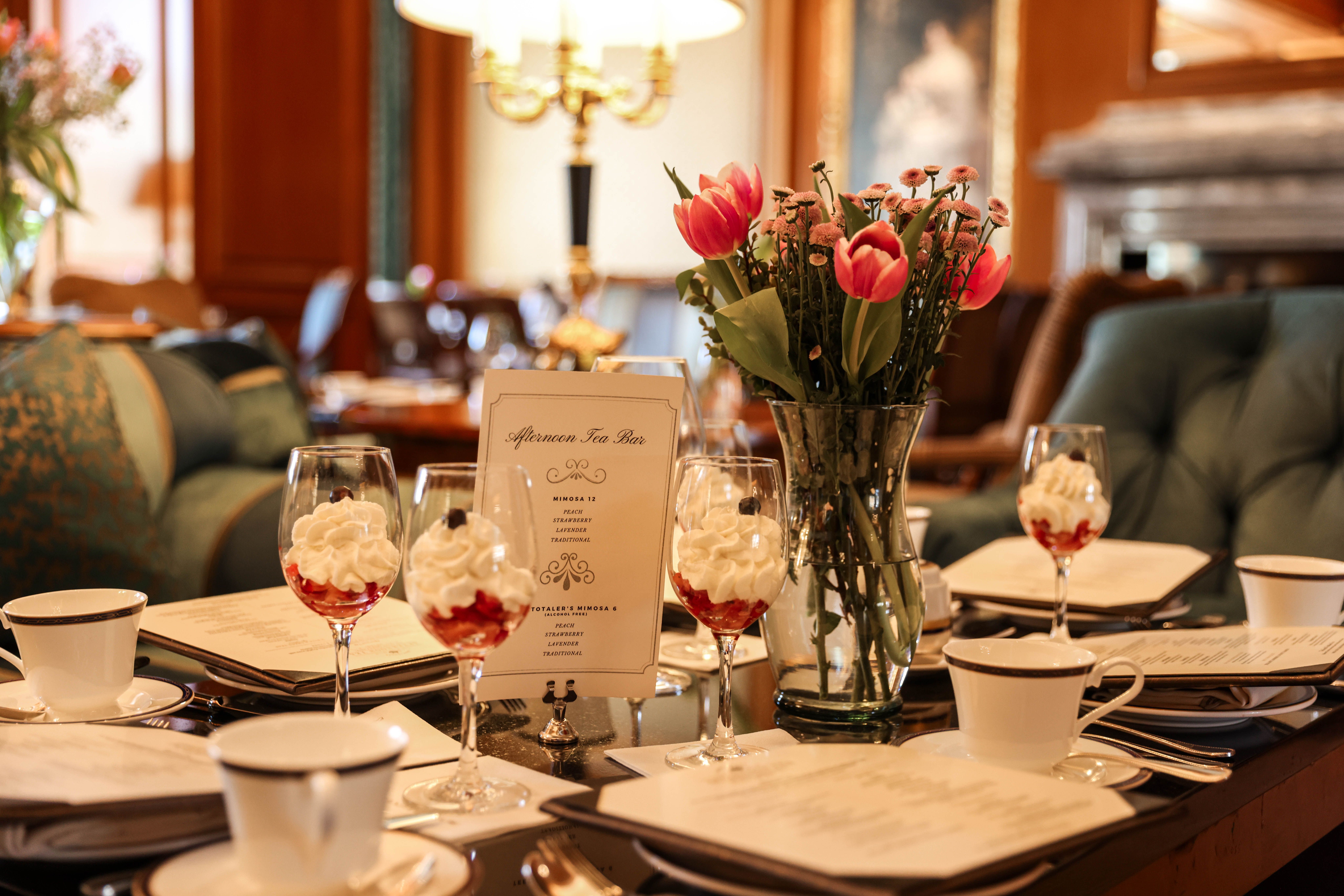 Table set with menus