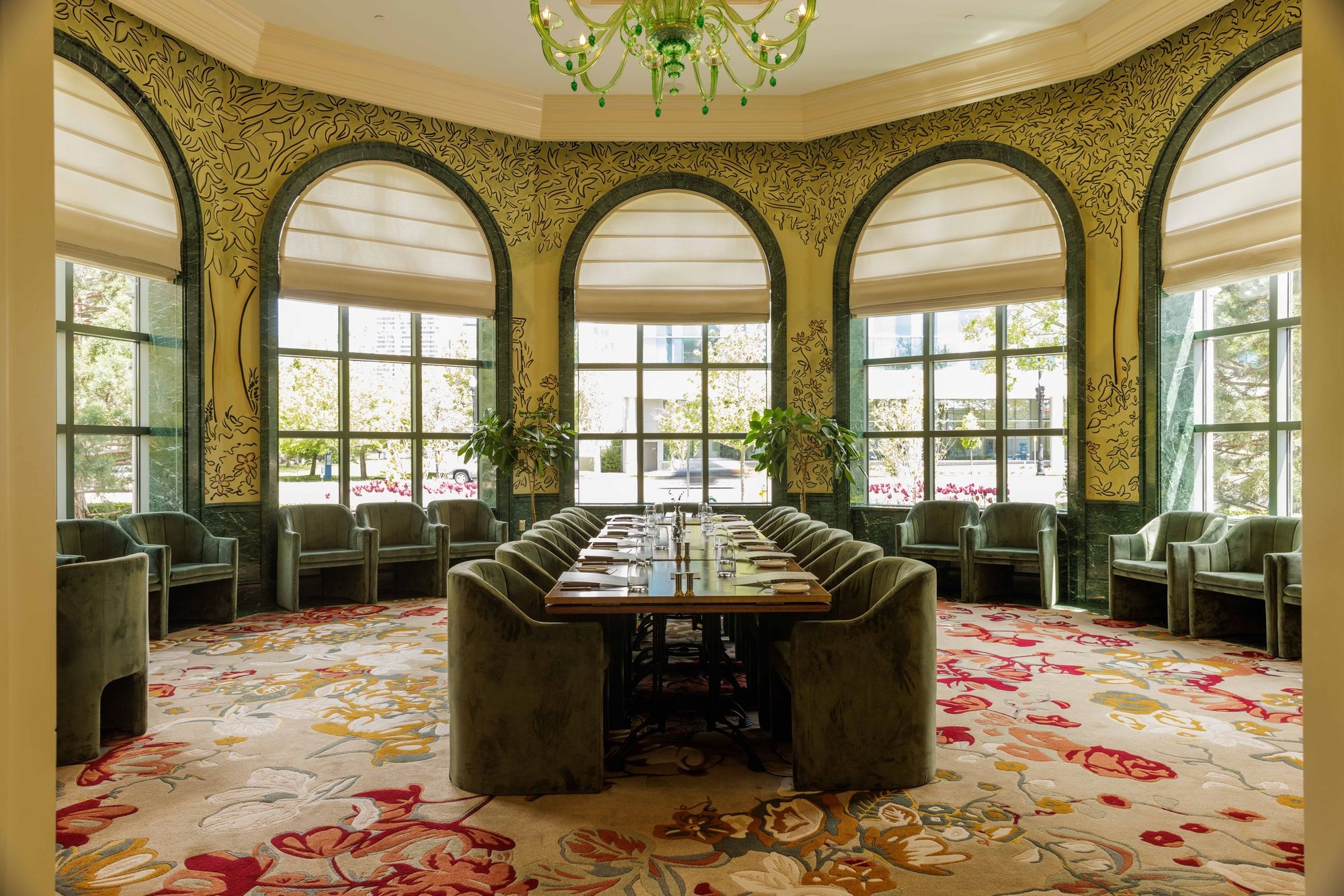 Willow Room set up for lunch.