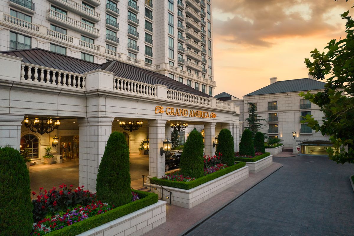Exterior image of the covered entrance
